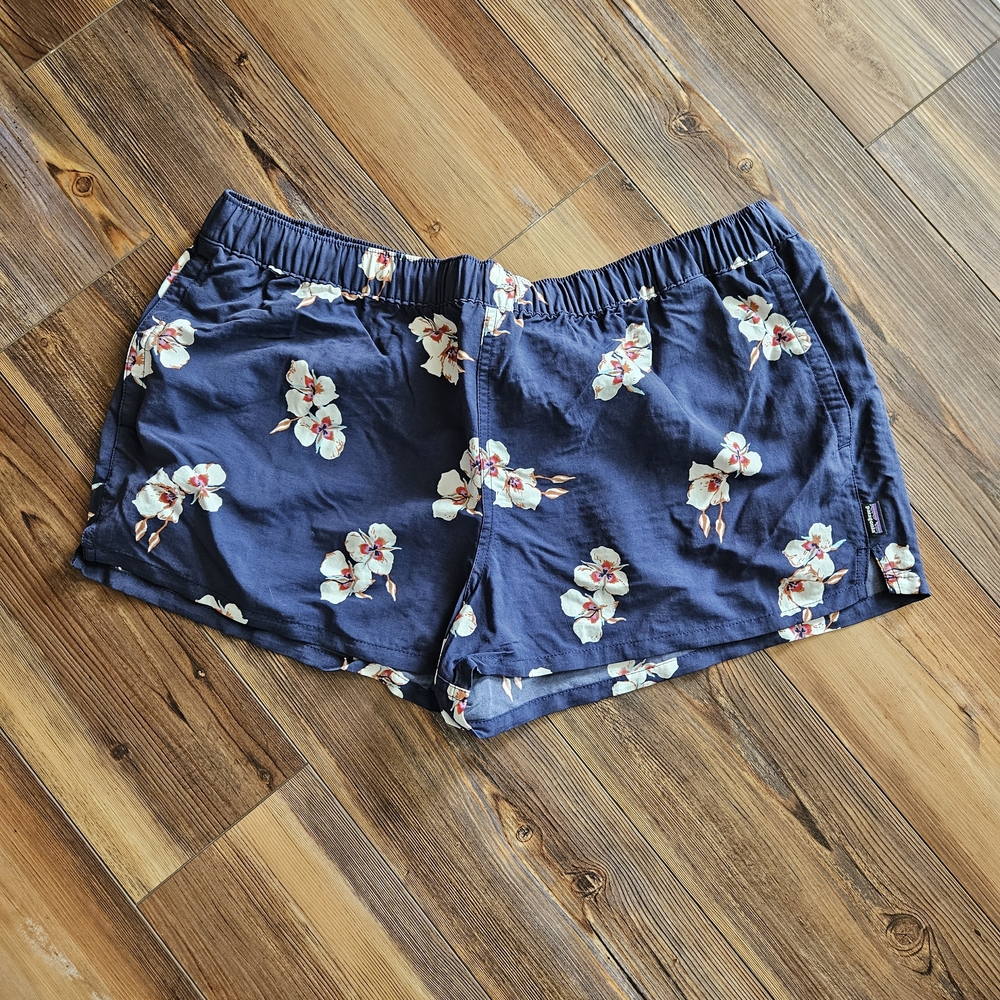 Patagonia Navy Floral Runner Shorts